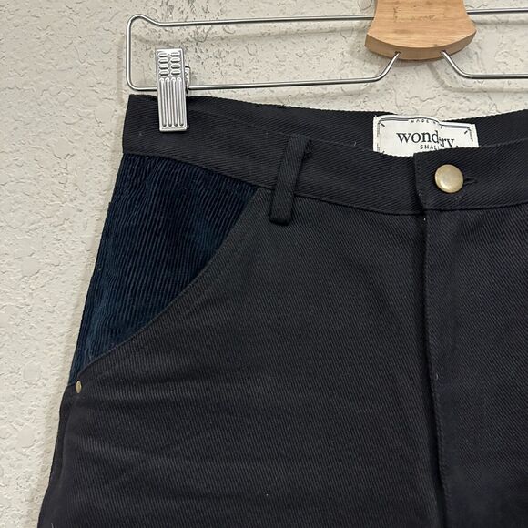 WONDERY Renee 2.0 Carpenter Pants Black High Rise Cargo Utility Cotton - Picture 5 of 15